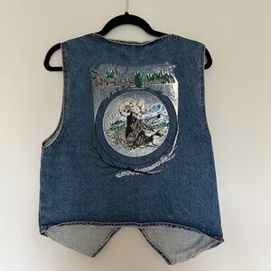 Vintage Denim Western Vest